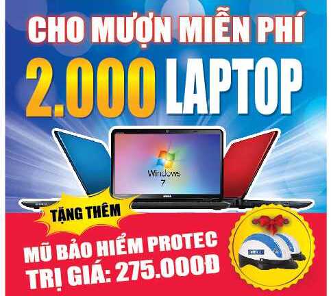 Media Mart cho mượn 2000 laptop core i3 miễn phí