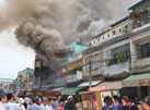 Cháy lớn ở Mỹ Tho, hàng trăm tiểu thương hoảng loạn