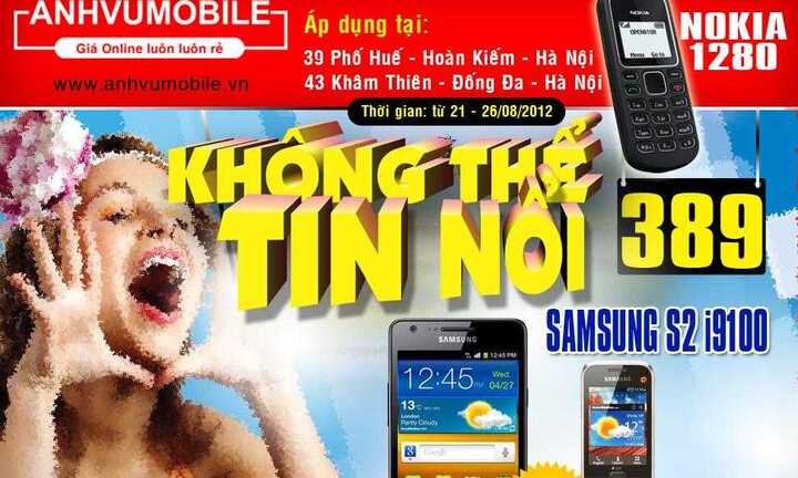 AnhVuMobile giảm giá lớn tại Chodientu.vn