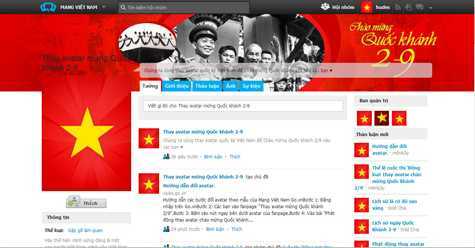 Cộng đồng Go.vn đổi avatar cờ Tổ quốc mừng 2/9