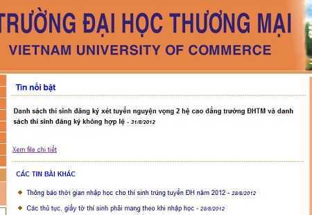 Đại học Thương mại trả lại 172 hồ sơ xét tuyển NV 2 sai