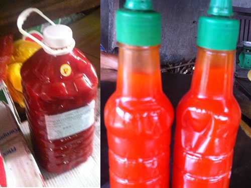 Tương ớt 4.000 đồng/lít chế biến toàn bằng độc chất