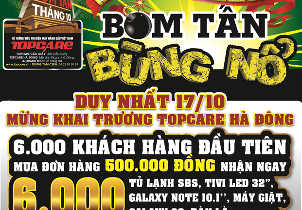 100% khách hàng Topcare nhận quà trong ngày 17/10 tới