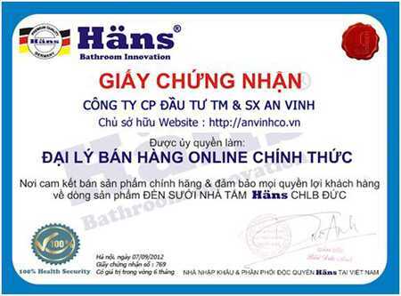 Khuyến mại hấp dẫn cùng đèn sưởi nhà tắm tại An Vinh