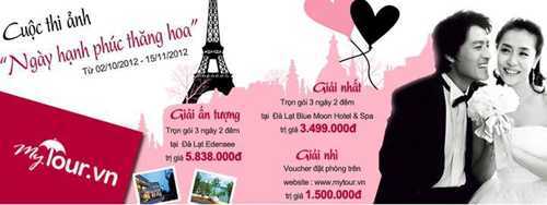 Sẻ chia ảnh cưới, miễn phí kì trăng mật cùng Mytour.vn