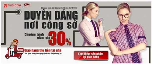Thời Trang Thaicom: Giảm giá tới 30%