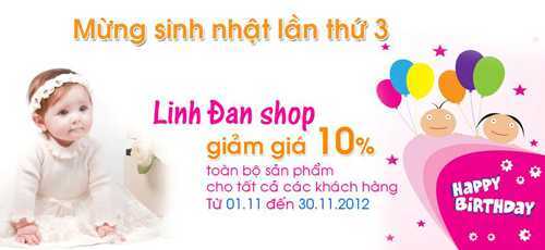 Linh Đan Shop giảm giá 10% cho toàn bộ sản phẩm