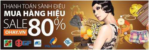 Thanh toán sành điệu – Mua hàng hiệu sale tới 80%