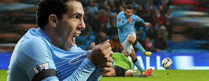 Aguero-Tevez lập cú đúp, Man City đè bẹp Aston Villa