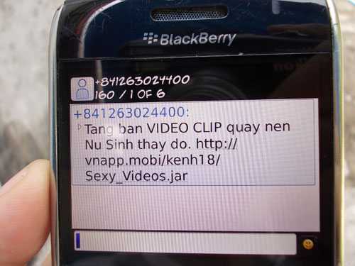 Tin nhắn sex 'dội bom' quấy rối người dùng di động