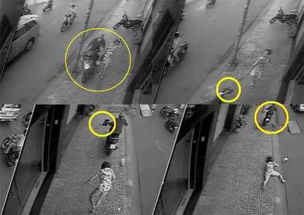 Video: Bị cướp giỏ xách, cô gái ngã văng xuống đường