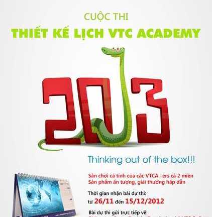 VTC Academy tổ chức thi thiết kế lịch năm 2013