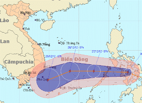 Tin mới nhất về cơn bão cuối cùng trong năm 2012