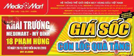 Giá sốc, cơn lốc quà tặng từ Media Mart
