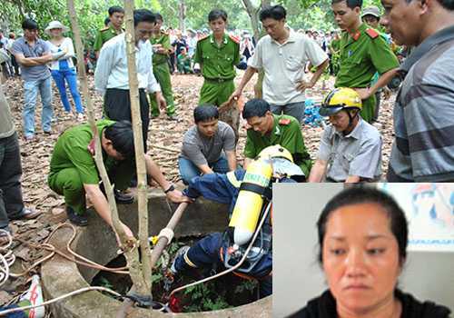 Vợ lãnh đạo xã chém người: Bơm giếng tìm người mất tích
