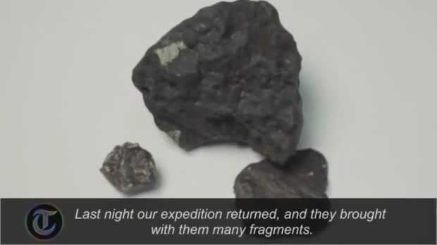 Clip: Tìm được mảnh thiên thạch 1,8kg ở Nga