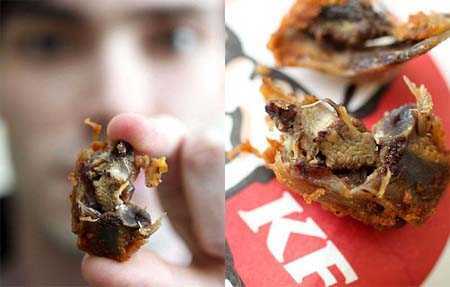 Hàng loạt 'vật thể lạ' trong gà rán KFC