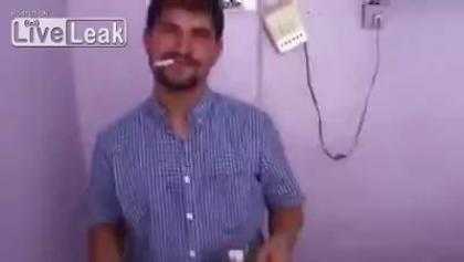 Thuốc lá nổ ngay trên môi, nạn nhân bàng hoàng