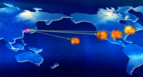 Triều Tiên tung clip 'huỷ diệt' Mỹ bằng tên lửa