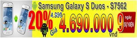 Giảm giá “Khủng” chào hè của Samsung Galaxy S Duos S756