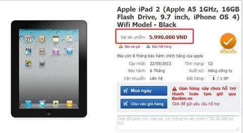 iPad đời cũ giảm giá 'khủng'