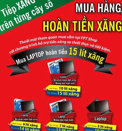 Mua máy tính được tặng xăng, mua gạo tặng... cám
