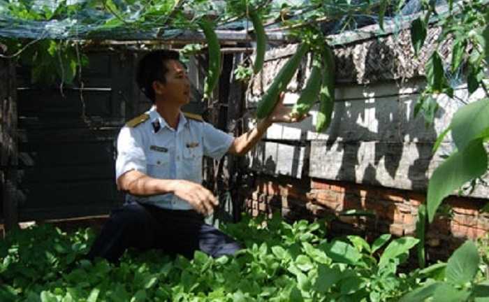 Ảnh: Bộ đội Trường Sa làm 'nông dân' giữa biển khơi