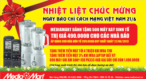 Media Mart tặng quà tri ân ngày báo chí Việt Nam