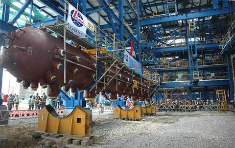 Lắp đặt thành công bao hơi 1A Nhà máy Mông Dương 1