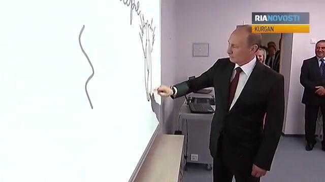 Video: Putin vẽ mèo