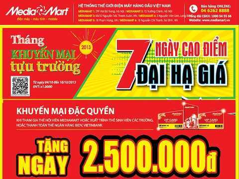 Media Mart Khuyến mại chào mừng giải phóng Thủ Đô