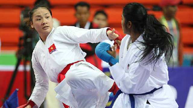 Clip: Thắng áp đảo, nữ võ sỹ giành vàng cho đoàn Việt Nam