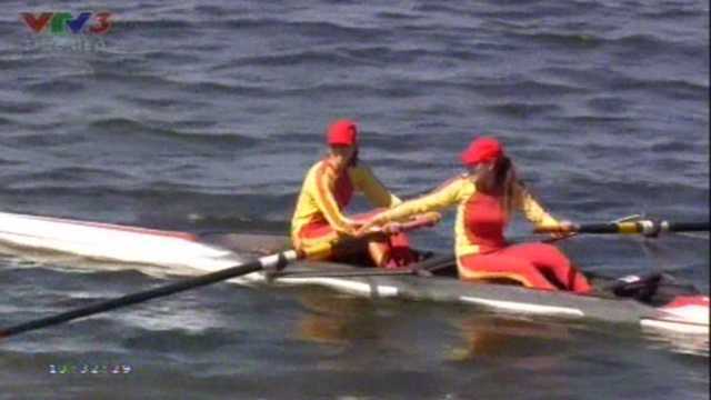 Clip: Lê Thị An và Trần Thị Sâm giành HCV Rowing đôi nữ