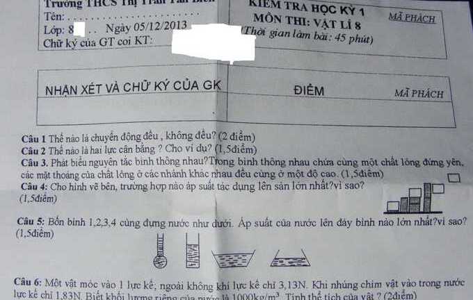 Đề thi 'khuyến mãi'... đáp án