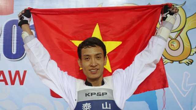 Clip: Võ sĩ Lê Huỳnh Châu giành HCV Taekwondo hạng 63kg