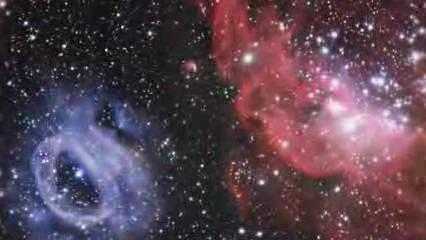 Ngỡ ngàng clip mây hồng, mây xanh khổng lồ ngoài Trái đất