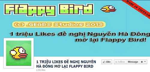Cộng đồng mạng: 1 triệu likes để Flappy Bird hồi sinh