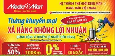 7 ngày xả hàng không lợi nhuận tại Media Mart