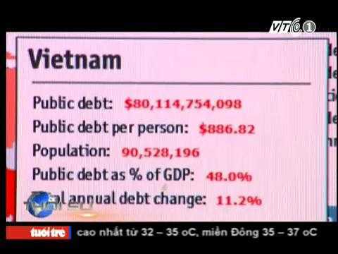 Mỗi người VN gánh 20 triệu đồng tiền nợ công