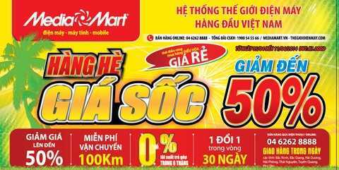 Bùng nổ 'Hàng hè giá sốc' tại Media Mart