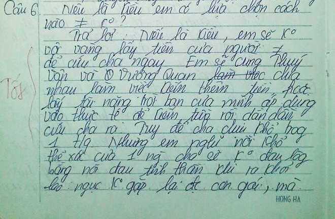 Bật cười với bài tập làm văn của trẻ