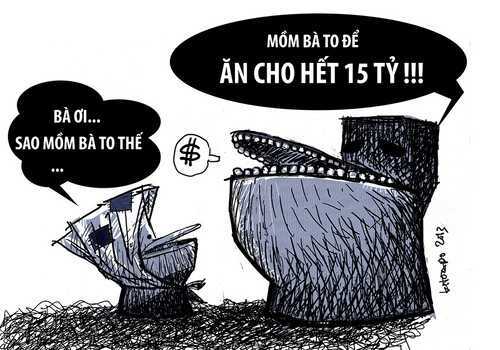 Tranh biếm VACI – MEC: Lạm chi ngân sách