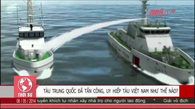 Clip: Hình ảnh 3D mô phỏng tàu Trung Quốc đâm tàu Việt Nam