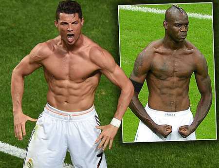 Clip: Ronaldo ăn mừng kiểu 'khoe cơ bắp' giống Balotelli