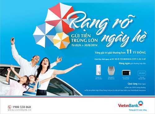 Cơ hội trúng ôtô Honda City khi gửi tiền tại VietinBank