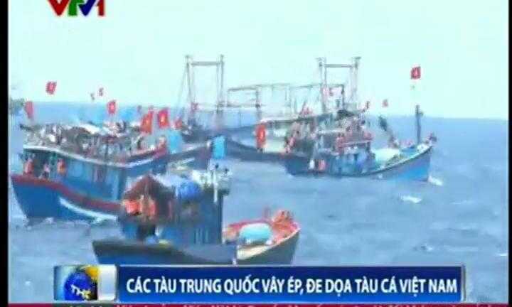 Nhiều tàu Trung Quốc vây ép, đe dọa tàu cá Việt Nam