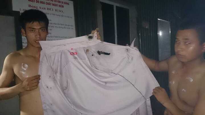 Chạy trốn CSGT, xe chở axit gây bỏng hàng loạt người đi đường