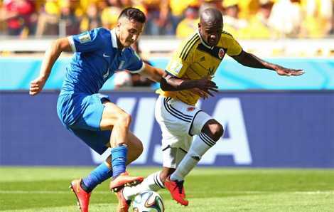 Trực tiếp bảng C World Cup: Colombia-Hy Lạp