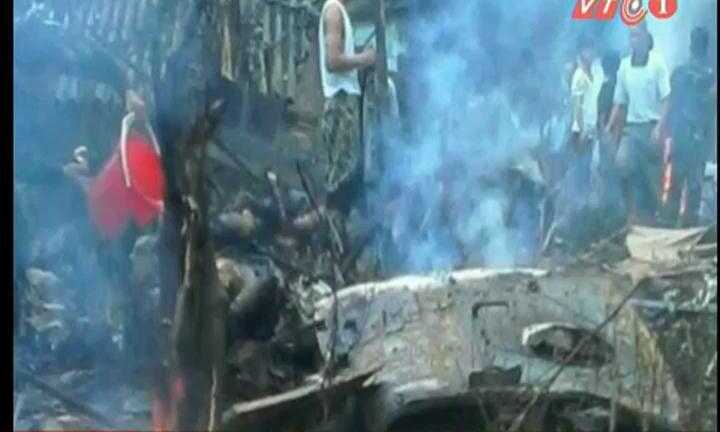 Clip: Trực thăng rơi ở Hòa Lạc, nhiều người thương vong