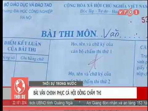 Bài văn thi Đại học chinh phục tất cả giám khảo